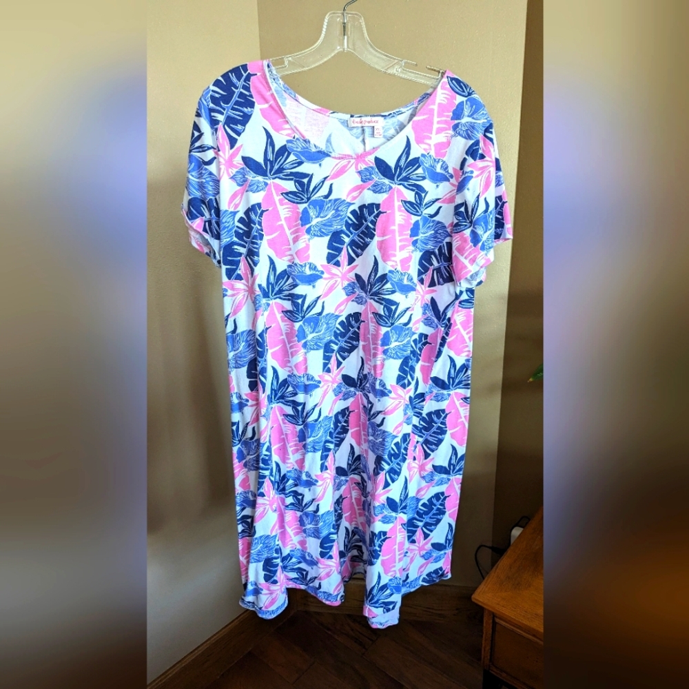 Fresh Produce Hawaiian Print Dress XXL Pink Purple 2X